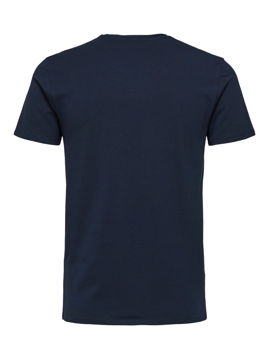 Pima bomull O-neck T-Skjorte - Blå/ Navy